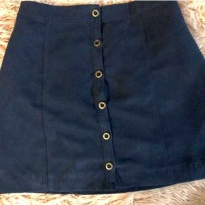 faux suede mini skirt
